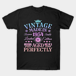 Vintage 70th Birthday Decorations Vintage 1954 70 Birthday T-Shirt